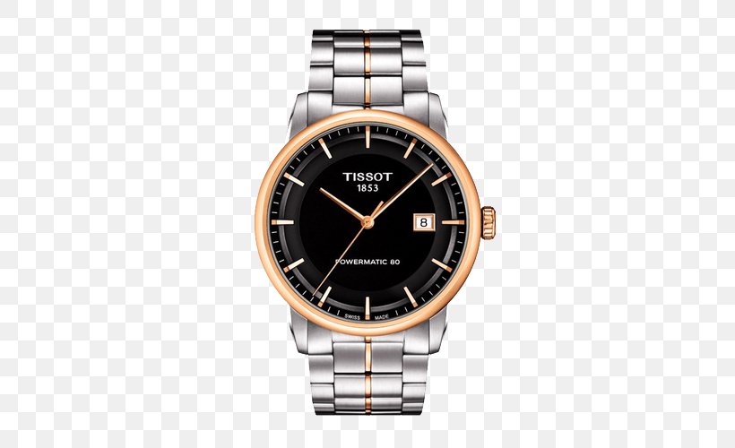 Tissot Automatic Watch Luxury Goods Jewellery, PNG, 500x500px, Tissot, Automatic Watch, Brand, Clock, Cosc Download Free