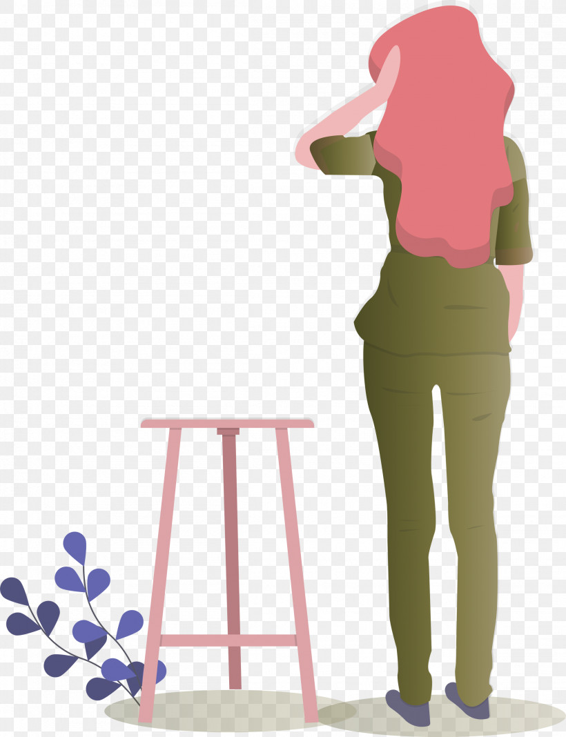 Girl Art, PNG, 2302x3000px, Girl, Art, Bar Stool, Chair, Desk Download Free
