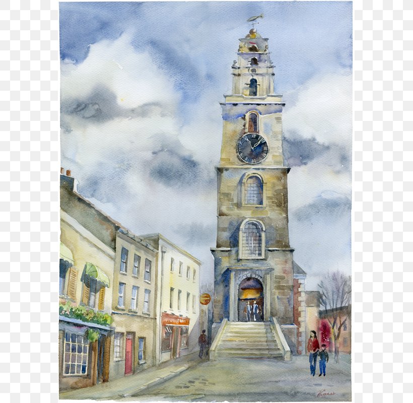 Watercolor Painting Art Steeple Spire Bell Tower, PNG, 800x800px, Watercolor Painting, Architecture, Art, Artist, Bell Tower Download Free