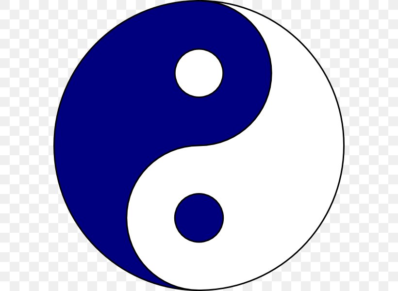 Yin And Yang Symbol Logo Clip Art, PNG, 600x600px, Yin And Yang, Area, Art, Blue, Drawing Download Free