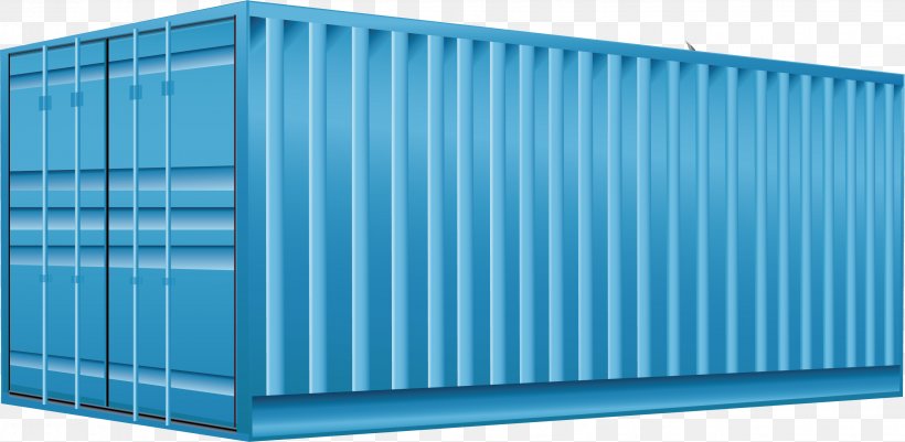 Logistics Truck Cargo Intermodal Container, PNG, 2857x1400px, Logistics, Android, Blue, Cargo, Facade Download Free