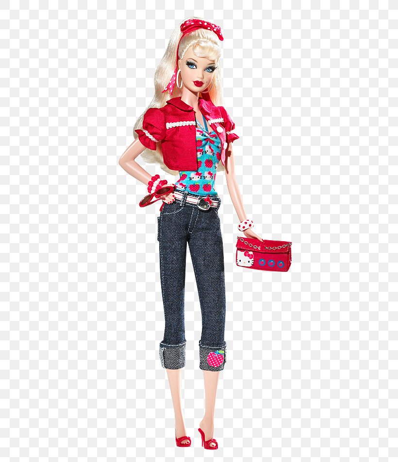 Hello Kitty Barbie Doll 2008 Amazon.com, PNG, 640x950px, Hello Kitty, Amazoncom, Barbie, Barbie Doll 2008, Collectable Download Free