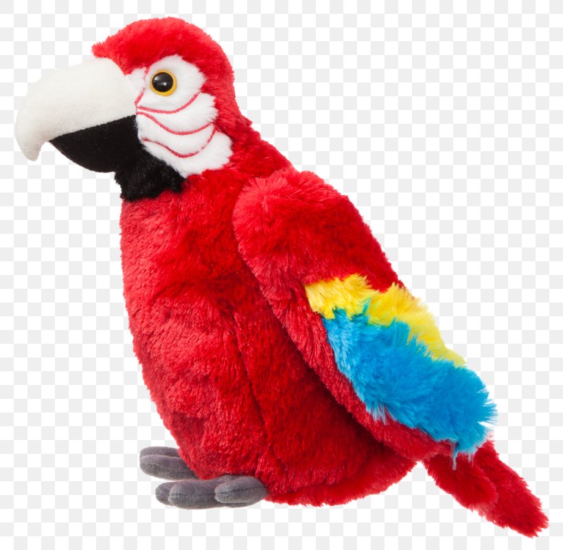 Parrot Stuffed Animals & Cuddly Toys Scarlet Macaw, PNG, 800x800px, Watercolor, Cartoon, Flower, Frame, Heart Download Free