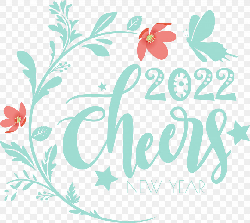 2022 Cheers 2022 Happy New Year Happy 2022 New Year, PNG, 3000x2678px, Floral Design, Flower, Leaf, Logo, Marathon Download Free