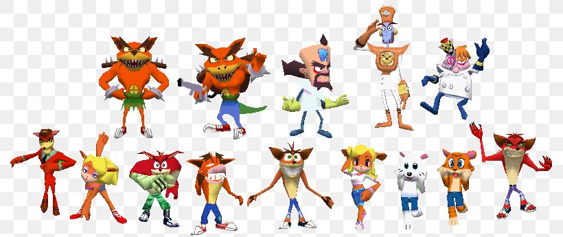 Crash Boom Bang! Crash Bandicoot: Warped Crash Bandicoot 2: Cortex Strikes Back Crash Bandicoot N. Sane Trilogy, PNG, 802x345px, Crash Boom Bang, Action Figure, Aku Aku, Animal Figure, Art Download Free