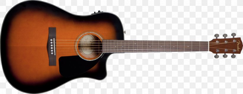 Dreadnought Sunburst Fender Musical Instruments Corporation Acoustic-electric Guitar Acoustic Guitar, PNG, 2400x936px, Watercolor, Cartoon, Flower, Frame, Heart Download Free
