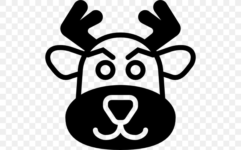 Snout Reindeer Headgear Antler Clip Art, PNG, 512x512px, Snout, Antler, Black And White, Deer, Head Download Free