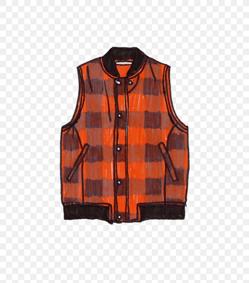 Gilets Tartan Textile Clothing, PNG, 600x930px, Gilets, Clothing, Military, Orange, Outerwear Download Free