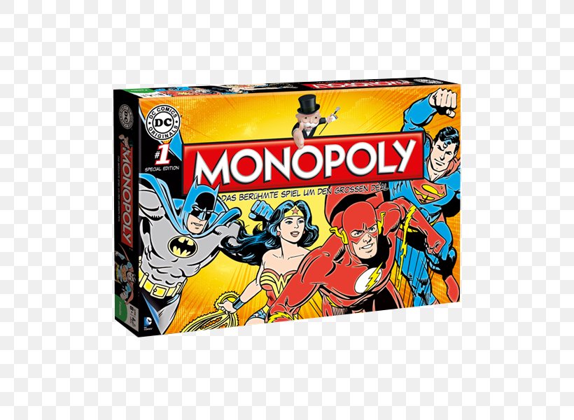 Anti-Monopoly Board Game DC Universe Winning Moves Monopoly, PNG, 500x600px, Monopoly, Board Game, Card Game, Comic Book, Dc Comics Download Free