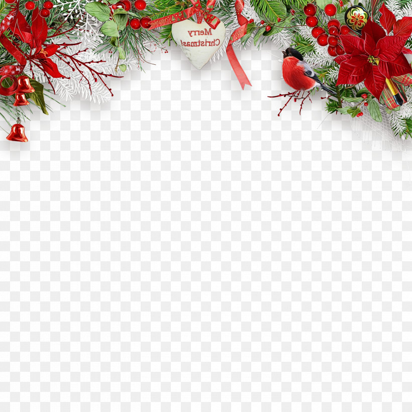 Christmas Decoration, PNG, 3000x3000px, Watercolor, Branch, Christmas Decoration, Christmas Eve, Conifer Download Free