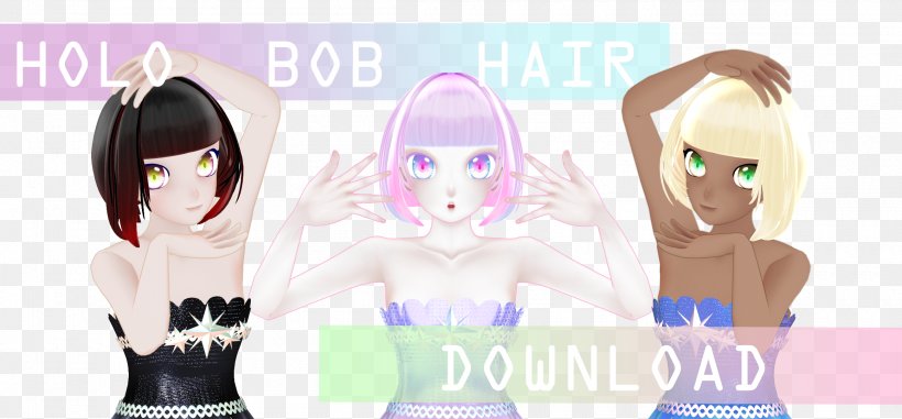 MikuMikuDance Wig Hatsune Miku Black Hair, PNG, 2320x1080px, Watercolor, Cartoon, Flower, Frame, Heart Download Free