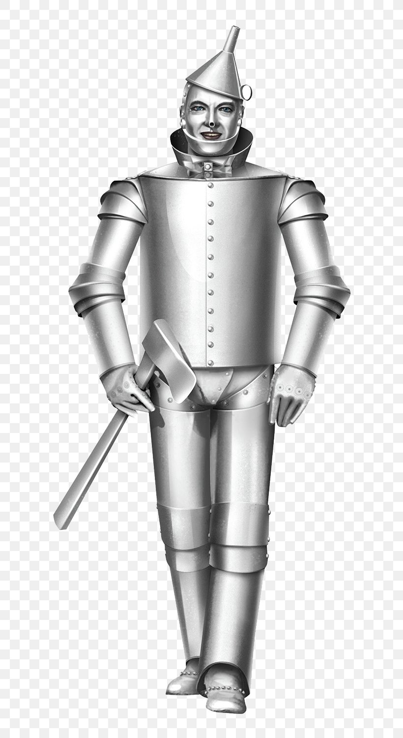 The Tin Man The Wizard Of Oz Scarecrow The Wonderful Wizard Of Oz The Cowardly Lion, PNG, 750x1500px, Tin Man, Armour, Black And White, Cowardly Lion, Dorothy Gale Download Free