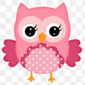 Pink Owl - Little Owl Stock Market Crash Baby Shower PNG