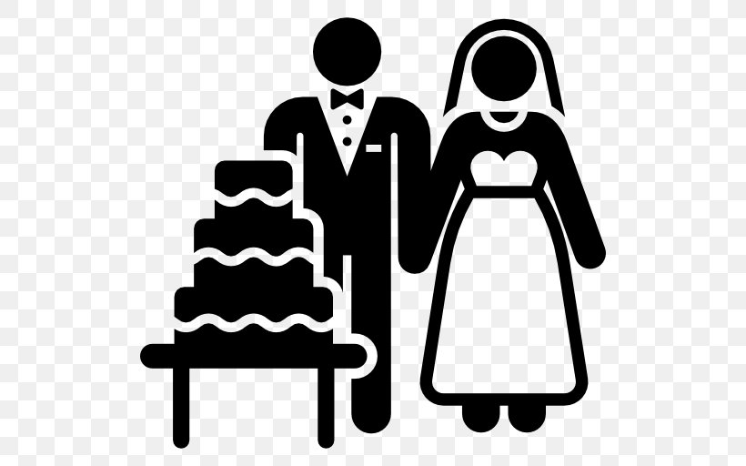 Wedding Cake Marriage, PNG, 512x512px, Wedding Cake, Black, Black And White, Bride, Bridegroom Download Free