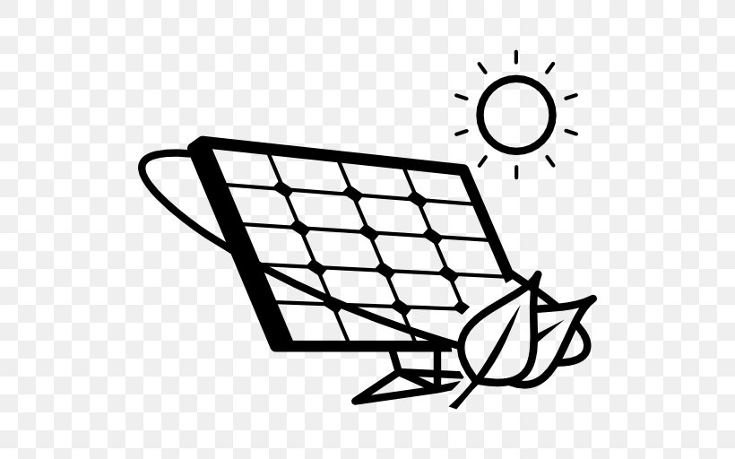 Solar Power Solar Energy Renewable Energy Solar Thermal Energy, PNG, 512x512px, Solar Power, Area, Artwork, Black, Black And White Download Free