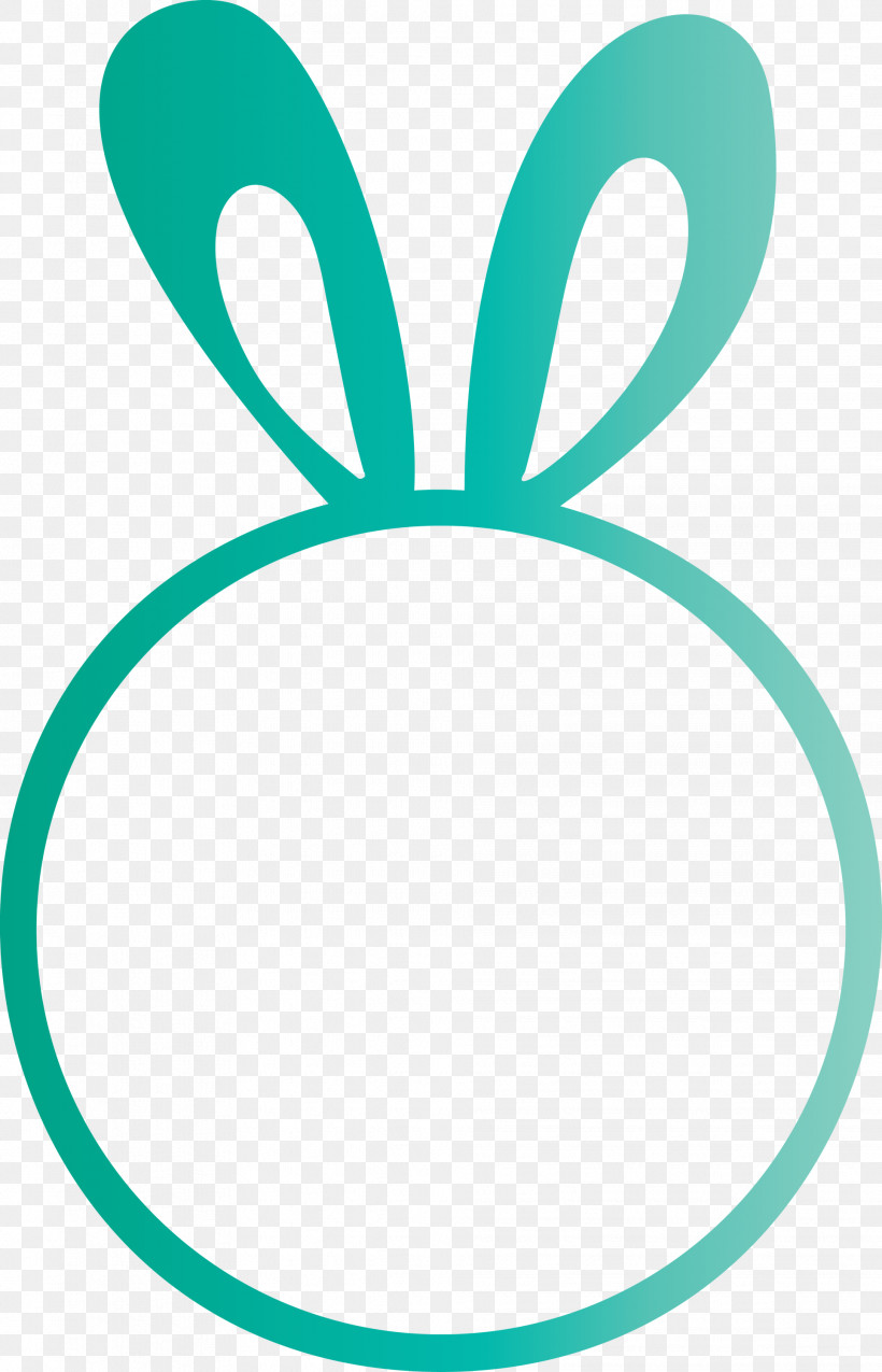 Easter Bunny Frame, PNG, 1928x3000px, Easter Bunny Frame, Circle, Green, Oval, Teal Download Free