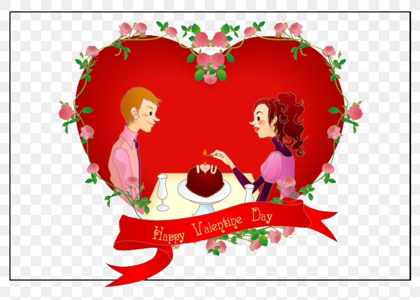 Animation Couple, PNG, 843x603px, Watercolor, Cartoon, Flower, Frame, Heart Download Free
