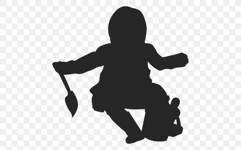 Silhouette Child Clip Art, PNG, 512x512px, Silhouette, Black, Black And White, Cartoon, Child Download Free