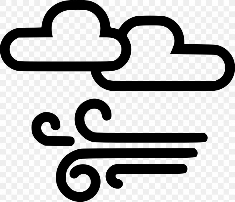 Windy Cloud Weather Forecasting, PNG, 980x844px, Wind, Area, Atmosphere Of Earth, Black And White, Cloud Download Free