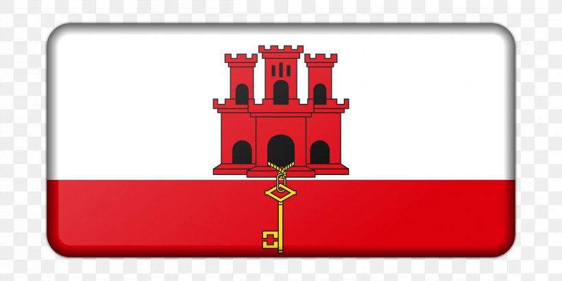 Flag Of Gibraltar Gibraltar National Football Team, PNG, 2400x1203px, Gibraltar, Flag, Flag Of Gibraltar, Flags Of The World, Gibraltar National Football Team Download Free