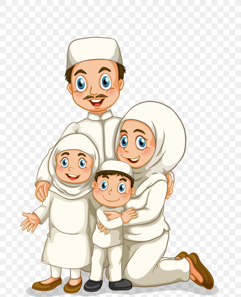 Family Stock Photography Muslim Illustration, PNG, 1649x2032px, Family, Boy, Cartoon, Facial Expression, Finger Download Free