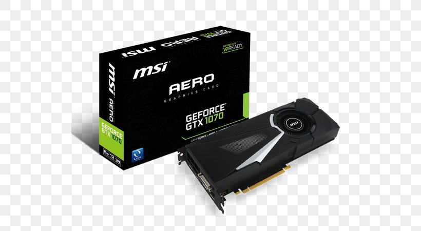 Graphics Cards & Video Adapters NVIDIA GeForce GTX 1070 Micro-Star International GDDR5 SDRAM, PNG, 600x450px, Graphics Cards Video Adapters, Computer, Computer Component, Electronic Device, Electronics Accessory Download Free