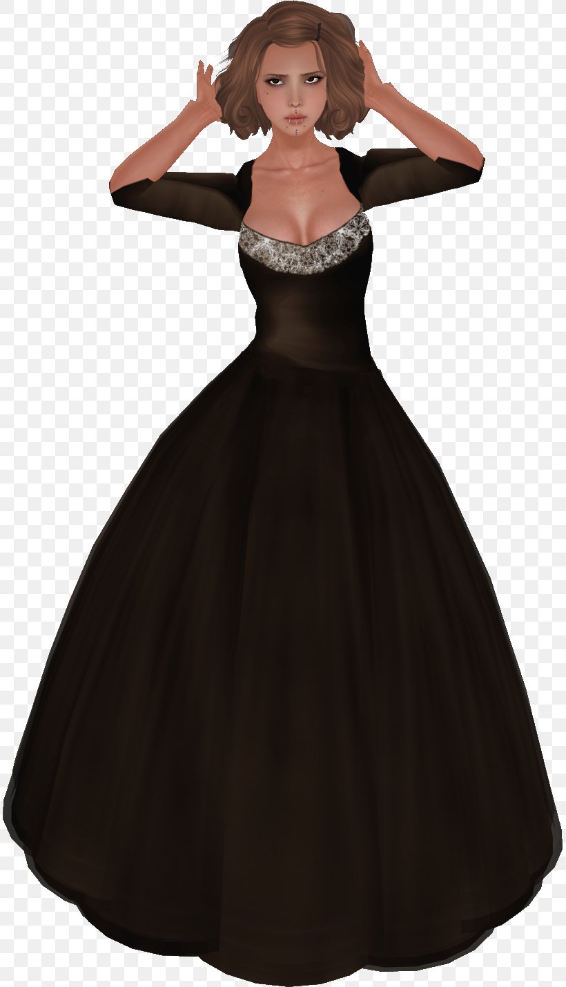 Little Black Dress Satin Gown Shoulder, PNG, 811x1429px, Watercolor, Cartoon, Flower, Frame, Heart Download Free
