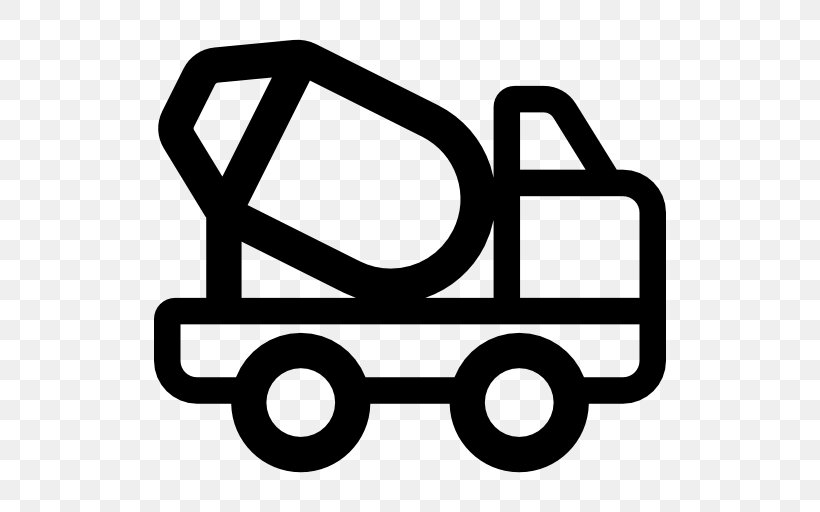 Car Truck Transport Vehicle Cement Mixers, PNG, 512x512px, Car, Architectural Engineering, Area, Betongbil, Black And White Download Free