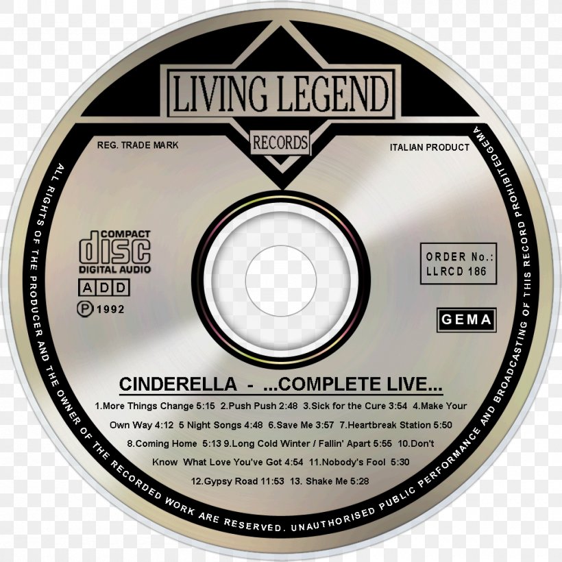Compact Disc Cinderella ...Complete Live... Gypsy Road Live, PNG, 1000x1000px, Watercolor, Cartoon, Flower, Frame, Heart Download Free