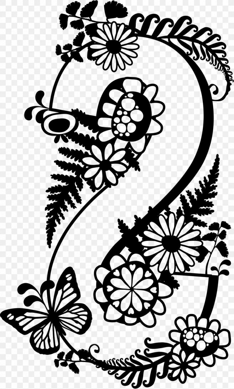 Floral Design Illustration Visual Arts, PNG, 1000x1661px, Floral Design, Art, Blackandwhite, Botany, Flower Download Free