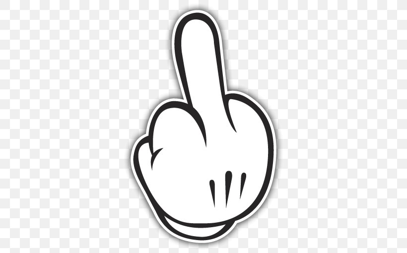 Middle Finger Decal Thumb Sticker, PNG, 510x510px, Watercolor, Cartoon, Flower, Frame, Heart Download Free