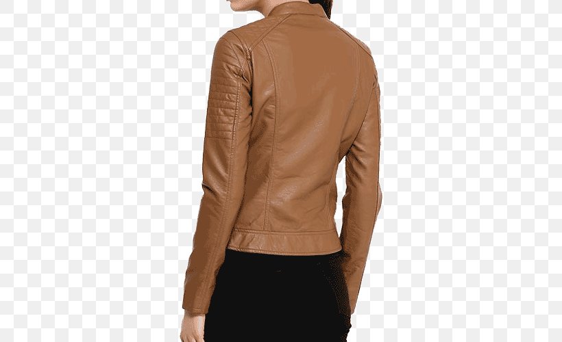 Leather Jacket Coat Clothing, PNG, 500x500px, Leather Jacket, Beige, Brown, Clothing, Coat Download Free
