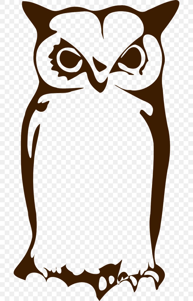 Owl Silhouette Clip Art, PNG, 704x1280px, Owl, Beak, Bird, Bird Of Prey, Black And White Download Free