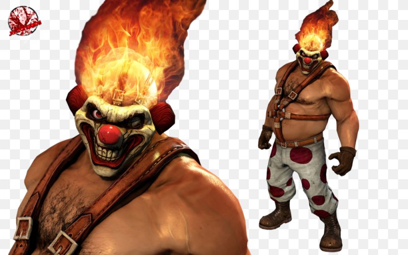 Twisted Metal: Black Sweet Tooth PlayStation All-Stars Battle Royale PlayStation 3, PNG, 1024x640px, Twisted Metal Black, Action Figure, Aggression, Character, Fan Art Download Free