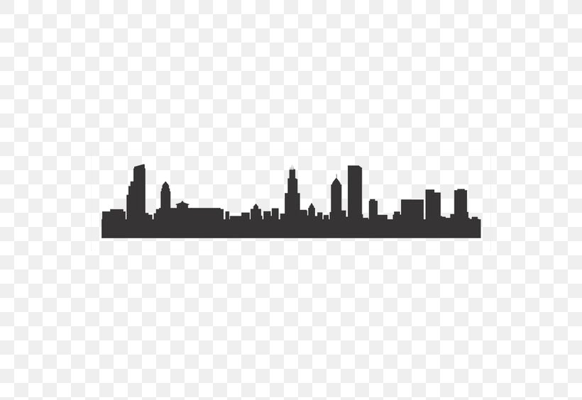 Chicago Skyline Silhouette Stencil City, PNG, 564x564px, Chicago, Black, Black And White, City, Creative City Download Free