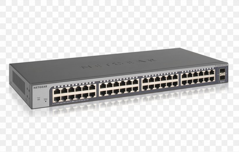 Gigabit Ethernet Netgear Network Switch Small Form-factor Pluggable Transceiver Power Over Ethernet, PNG, 3300x2100px, 10 Gigabit Ethernet, 19inch Rack, Gigabit Ethernet, Computer Network, Electronic Device Download Free