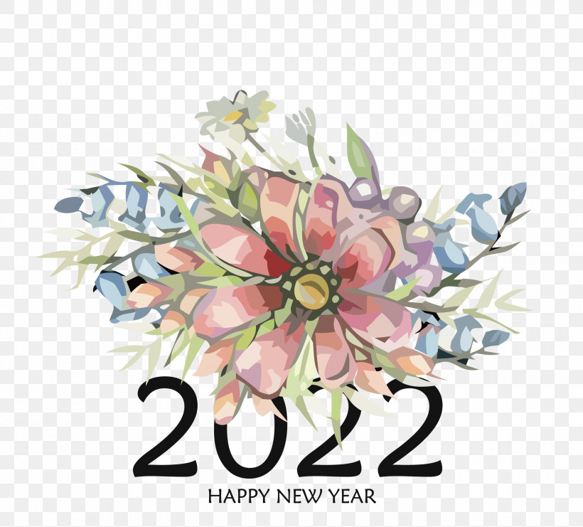 2022 Happy New Year 2022 New Year 2022, PNG, 3000x2711px, Floral Design, Biology, Cut Flowers, Flower, Flower Bouquet Download Free