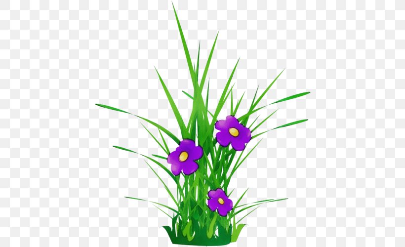 Flower Flowerpot Grass Plant Flowering Plant, PNG, 500x500px, Watercolor, Aquarium Decor, Chives, Flower, Flowering Plant Download Free