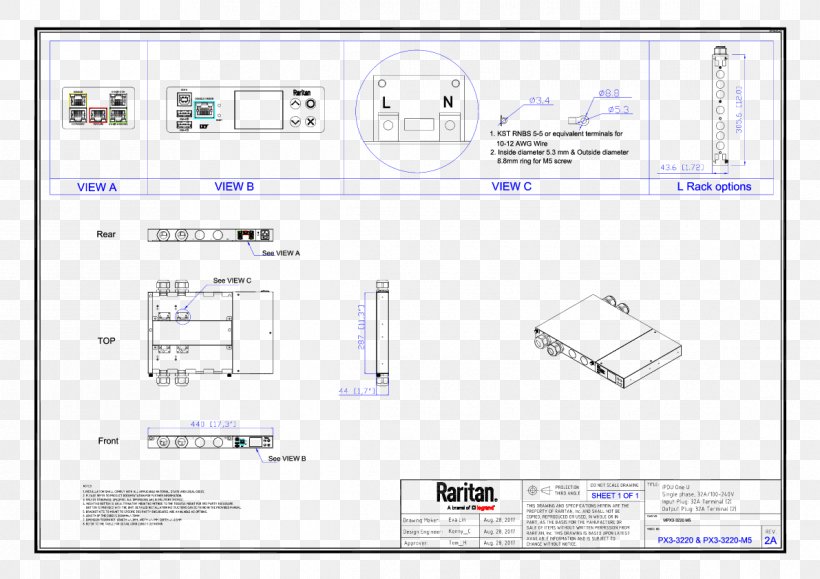 Product Mechanical Engineering Raritan Inc. Power Distribution Unit Electrical Drawing, PNG, 1191x842px, 19inch Rack, Mechanical Engineering, Area, Data, Datasheet Download Free