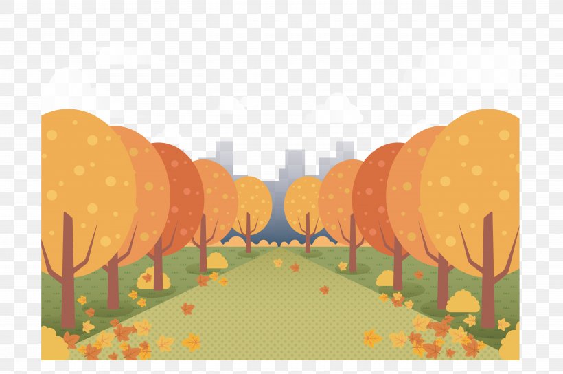 Autumn Download Illustration, PNG, 5432x3610px, Autumn, Cartoon, Orange, Photography, Raster Graphics Download Free