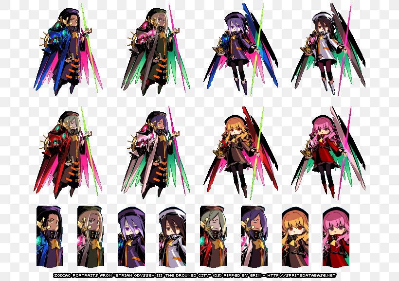 Etrian Odyssey III: The Drowned City PlayStation Super Nintendo Entertainment System Sprite, PNG, 758x578px, Etrian Odyssey Iii The Drowned City, Costume, Costume Design, Etrian Odyssey, Fictional Character Download Free
