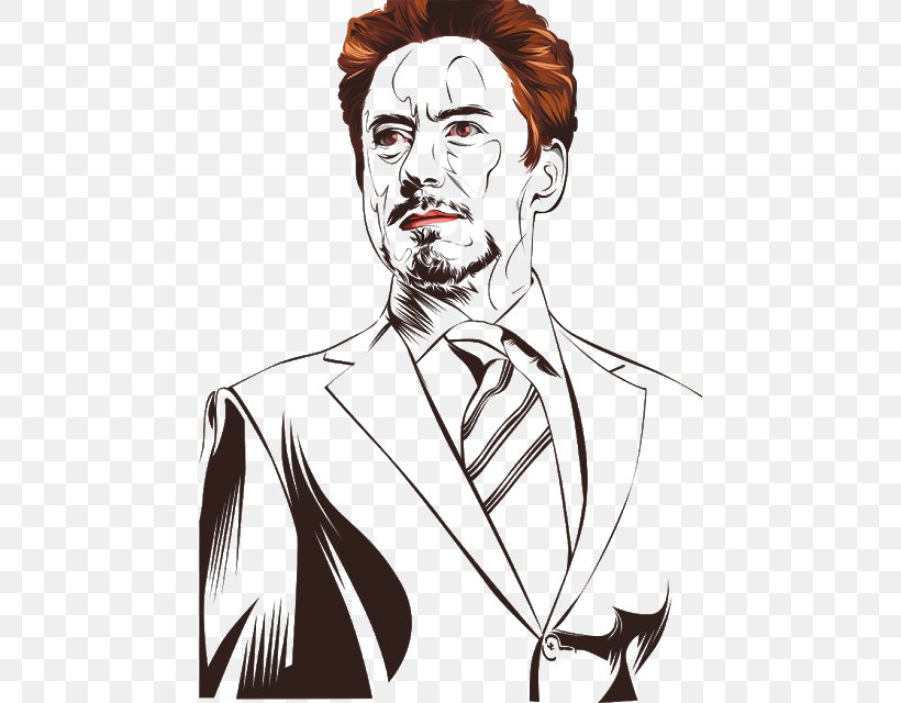 Robert Downey Jr. Drawing Line Art Clip Art, PNG, 458x640px, Robert Downey Jr, Art, Black And White, Corel, Drawing Download Free