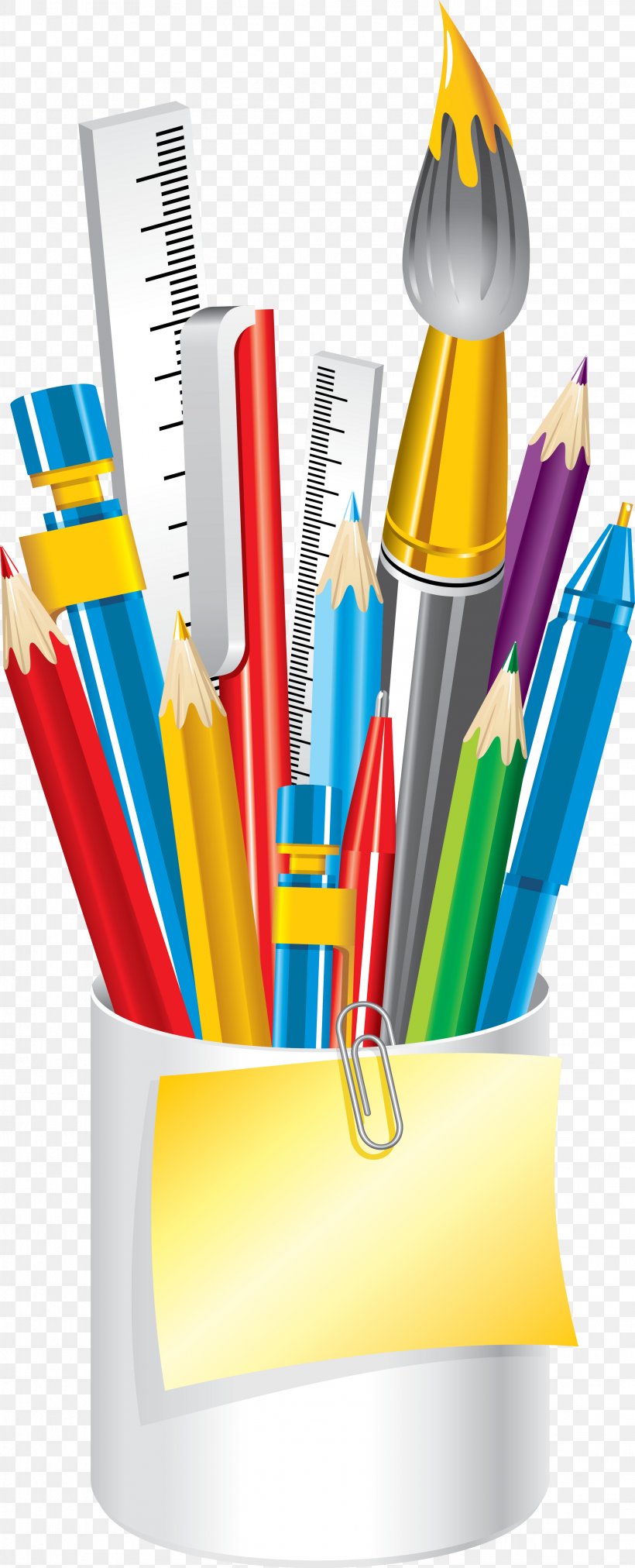 School Supplies Colored Pencil Clip Art, PNG, 2301x5682px, School Supplies, Art School, Colored Pencil, Kindergarten, Material Download Free