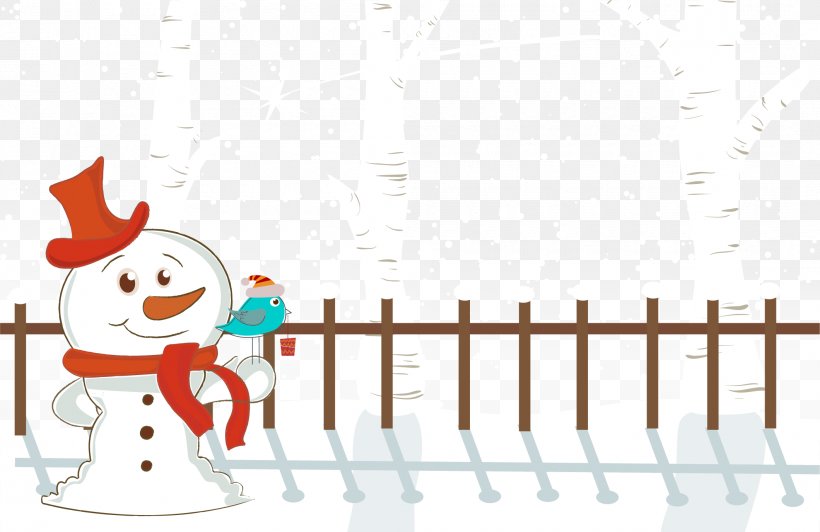 Snowman Snowflake Postcard Illustration, PNG, 2120x1376px, Snowman, Area, Cartoon, Christmas Card, Drawing Download Free