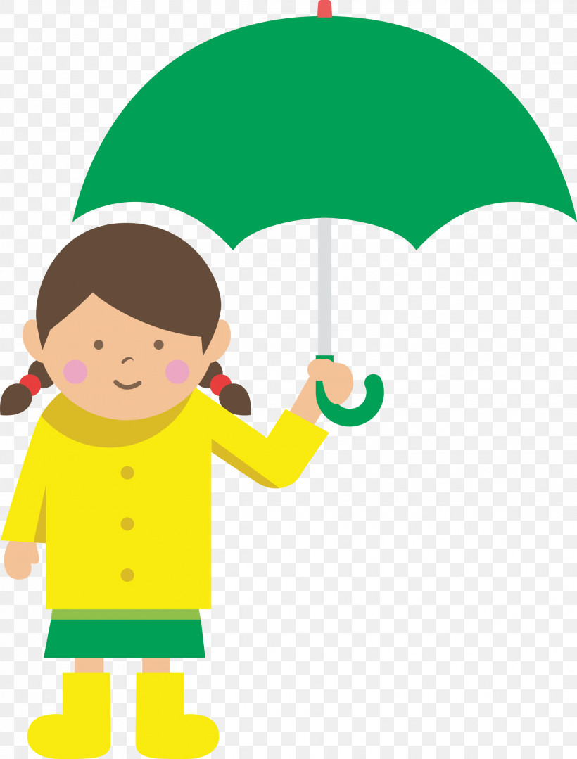 Raining Day Raining Umbrella, PNG, 2279x3000px, Raining Day, Cartoon, Fashion, Girl, Green Download Free