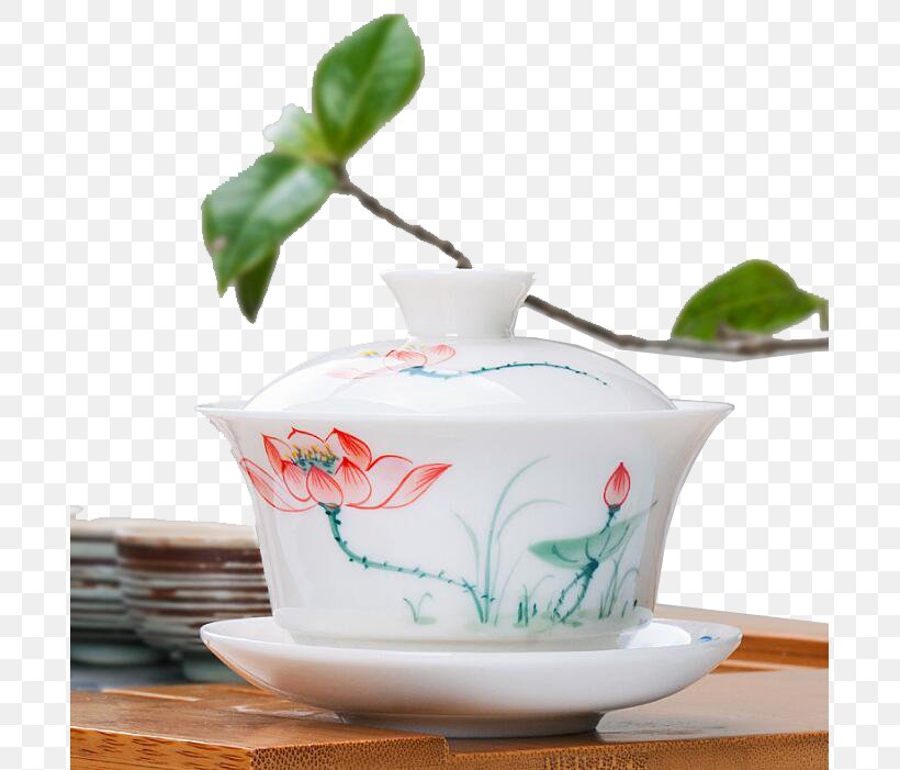 Tea Porcelain Gaiwan Coffee Cup Ceramic, PNG, 691x701px, Tea, Ceramic, Chawan, Coffee Cup, Cup Download Free