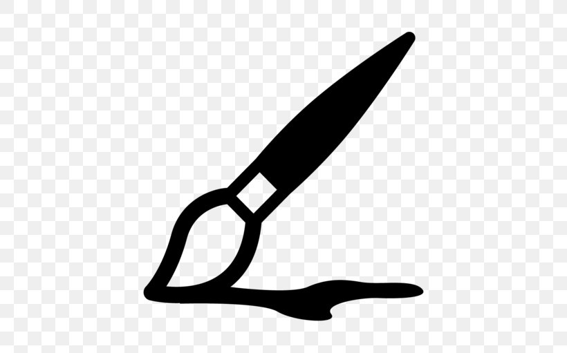 Paintbrush Painting Clip Art, PNG, 512x511px, Brush, Black, Black And White, Calligraphy, Finger Download Free