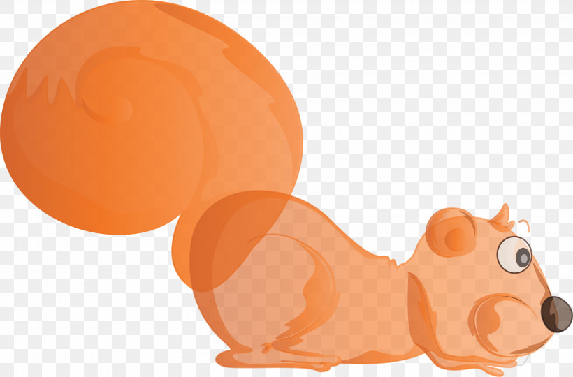 Squirrel, PNG, 3000x1976px, Squirrel, Animal Figure, Ear, Orange, Tail Download Free
