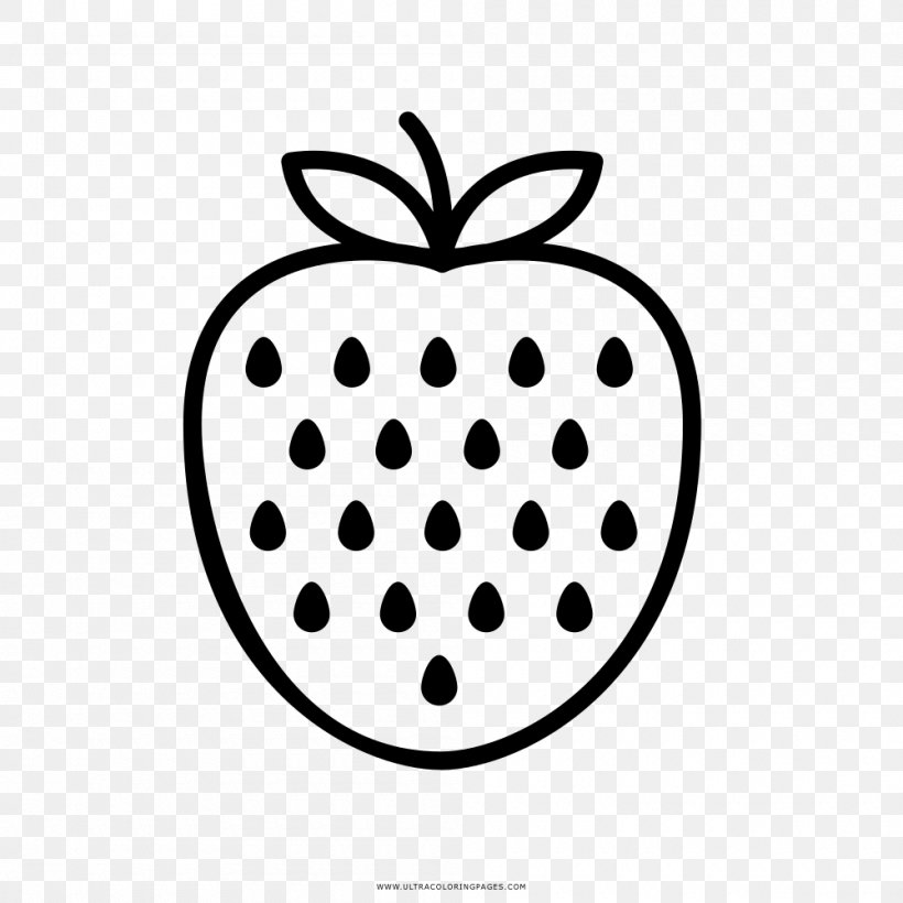 Strawberry Drawing Fruit Clip Art Line Art, PNG, 1000x1000px, Strawberry, Apple, Art, Blackandwhite, Cartoon Download Free