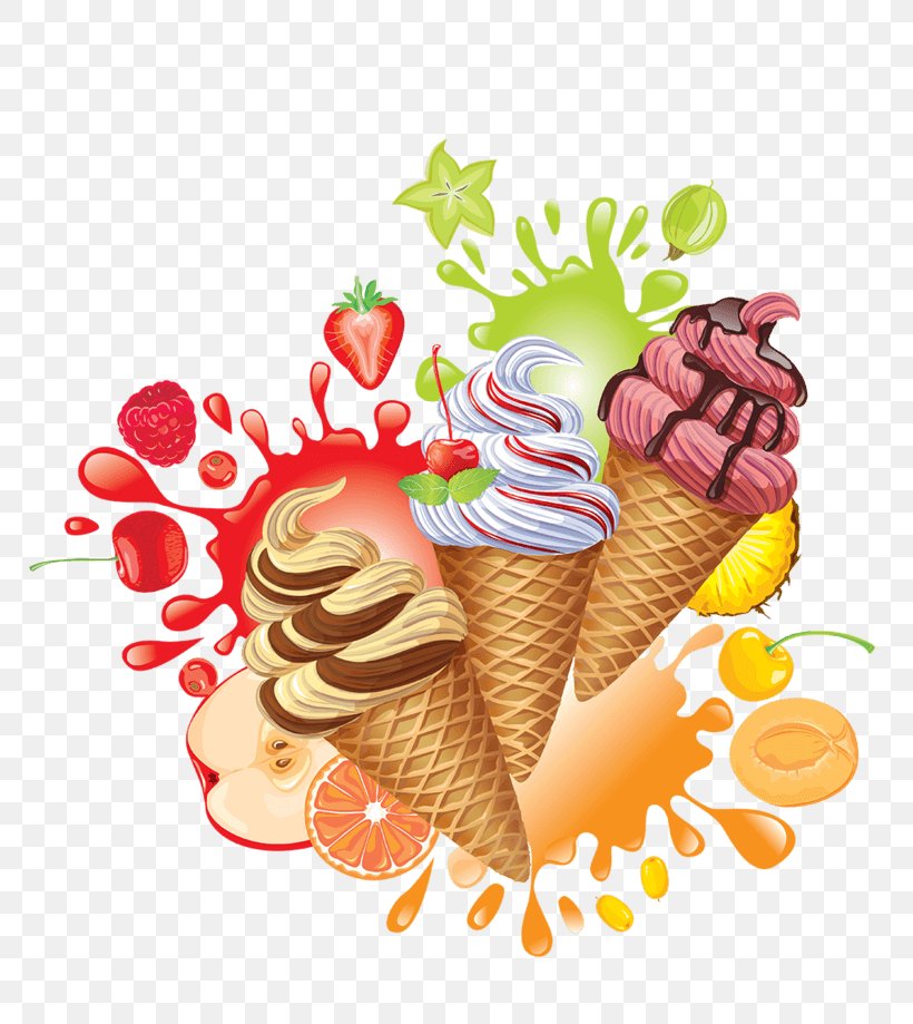 Ice Cream Vector Graphics Illustration Clip Art Drawing, PNG, 803x919px, Ice Cream, Berries, Cuisine, Dairy Product, Dessert Download Free